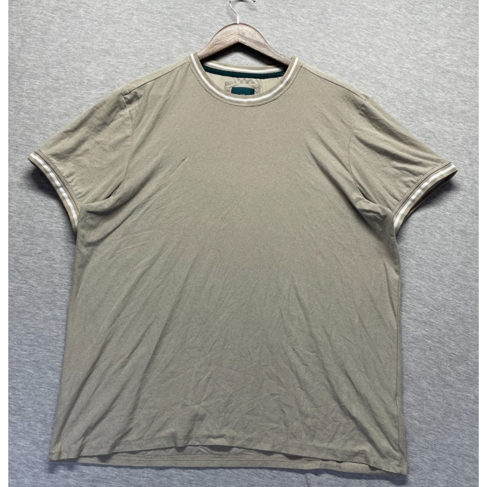 Original Super Soft Bruno Milano Ringer T Shirt Mens Large Gray Contrast Trim